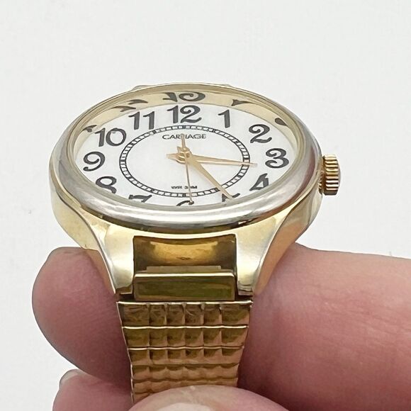 Timex Carriage Carolyn Watch Gold-Tone Stainless Steel Expansion Band 30mm Round - Picture 7 of 9